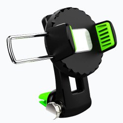 Car Mount Phone Holder for Air Vent Fits iPhone, Samsung, and More Q002 (Black)